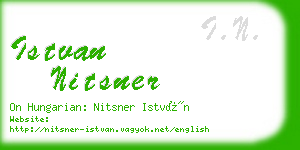 istvan nitsner business card